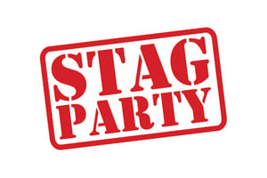 stag party logo title